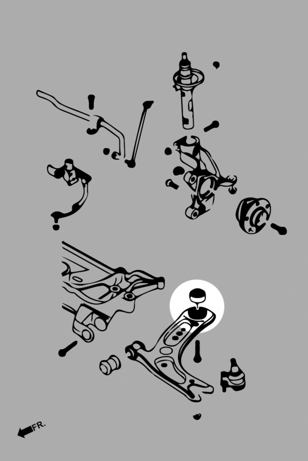 Mk7 GTI / R Hardrace FRONT LOWER ARM-REAR BUSHING Pillow Ball Equipped 2 PCS/SET Rear Side/Big