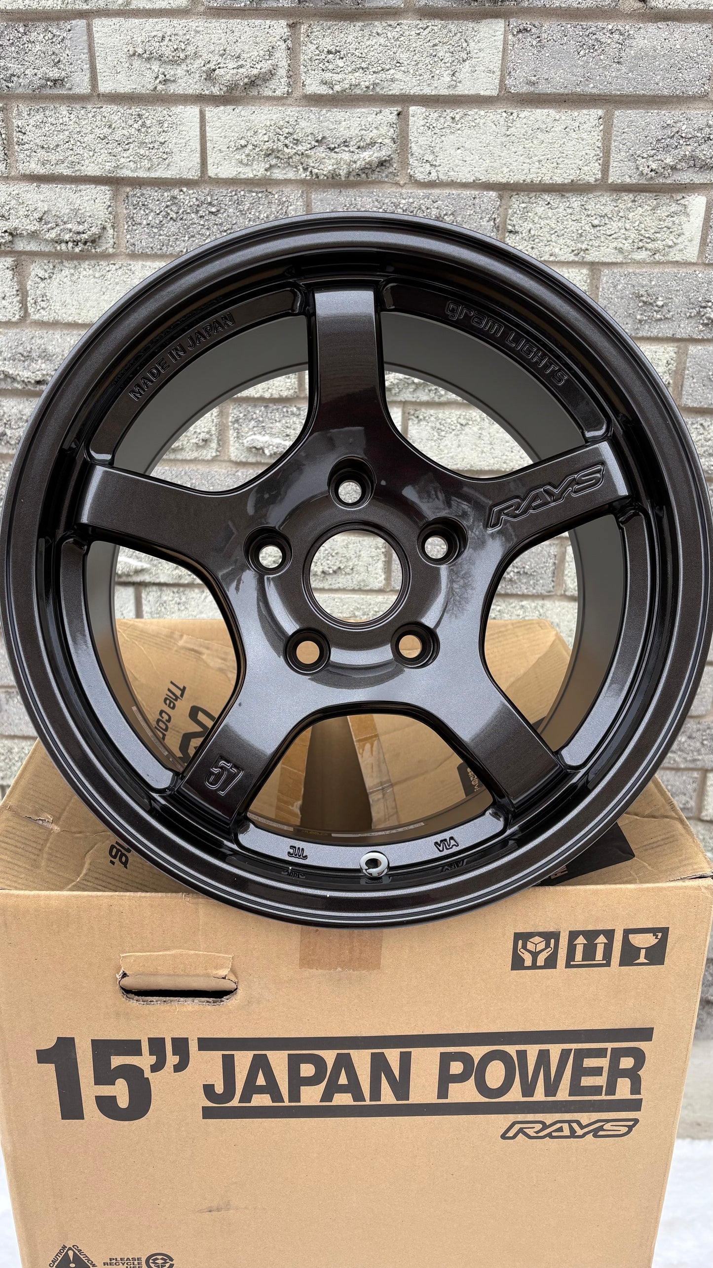 TrackStuff Special - Rays Gram Lights 57CR | 15x8 5x114.3 Super Dark Gunmetal