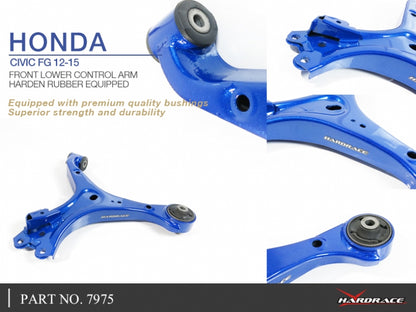 Hardrace Hardened Rubber Front Lower Arms - 2pcs/set (DOES NOT FIT 14-15 Si)