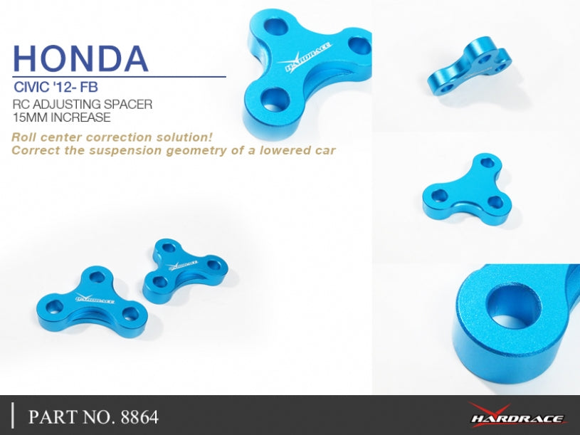 Hardrace Front Roll Center Adjusting Spacer - 2 pcs/set (15mm increase)