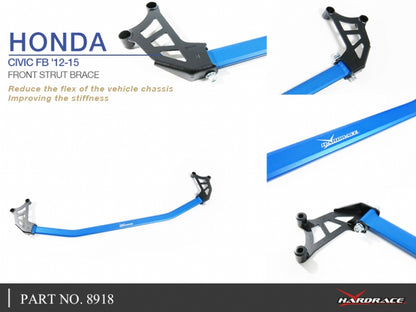Hardrace Front Strut Tower Brace - 1pcs/set