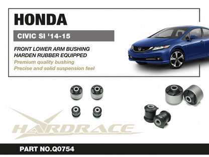 Hardrace Hardened Rubber Front Lower Control Arm Bushings - 4 pcs/set (ONLY FITS 14-15 Si)