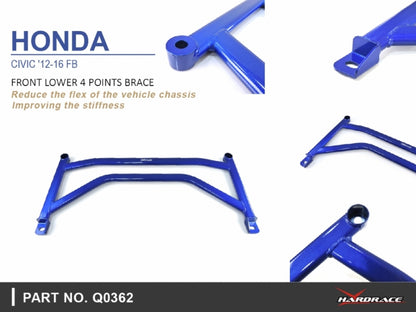 Hardrace Front Lower 4 Point Brace - 1 pcs/set (FB Sedan Only)