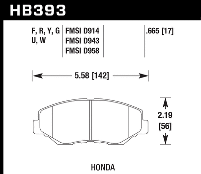 Honda Civic Si 9th Gen Front Hawk DTC-30