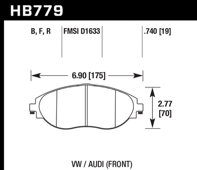 Mk7 R / GTI Perf Front Hawk DTC-30