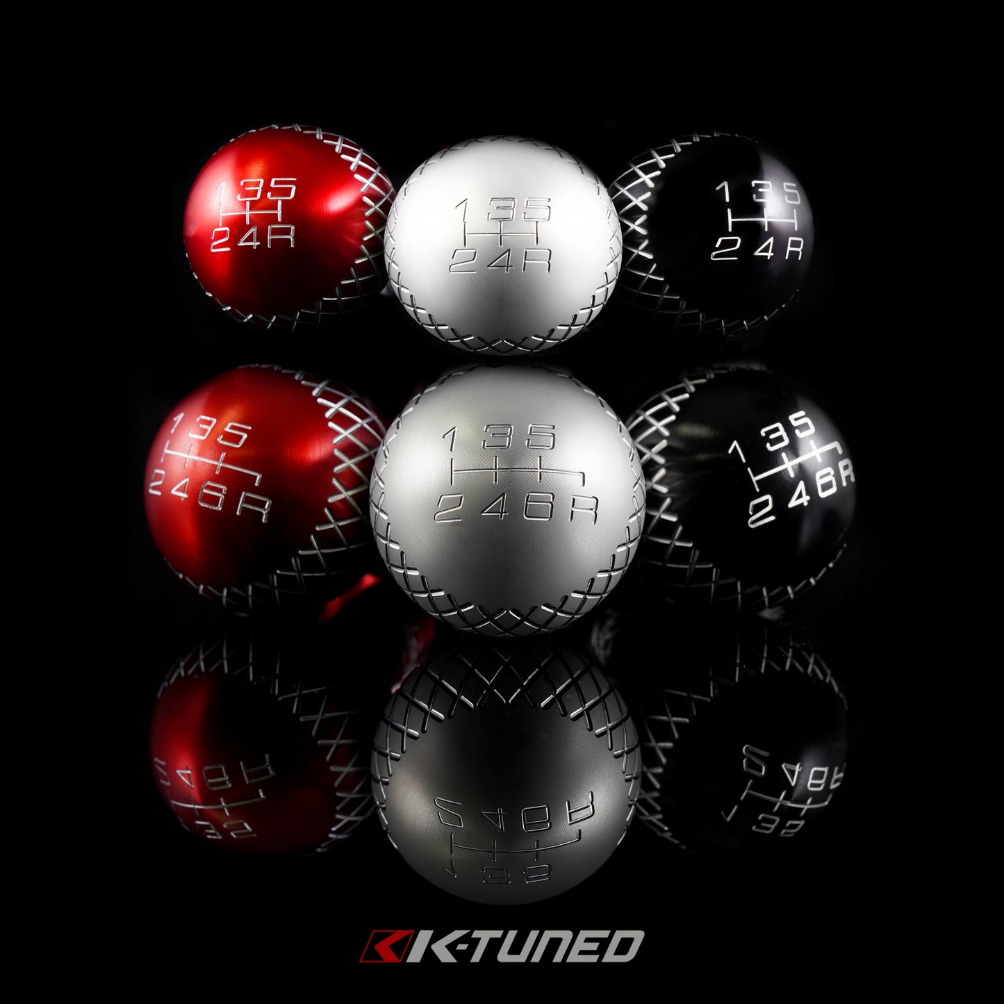 K-Tuned TR3 Shift Knob - Red Tall 6 Speed